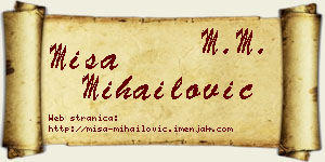 Miša Mihailović vizit kartica